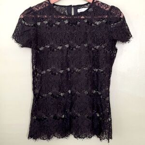 InLUV Black Lace Top Size S